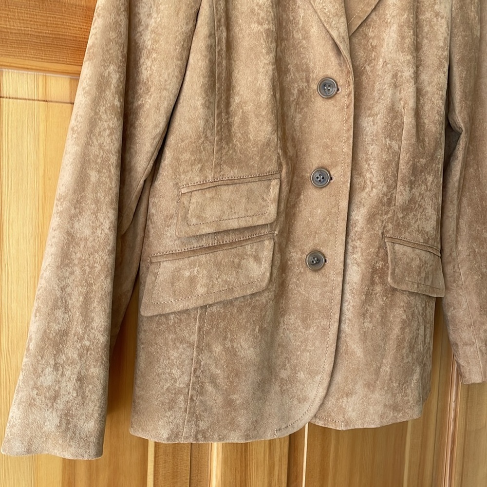 Liz Claiborne Tan Suede Blazer - Picture 2 of 13